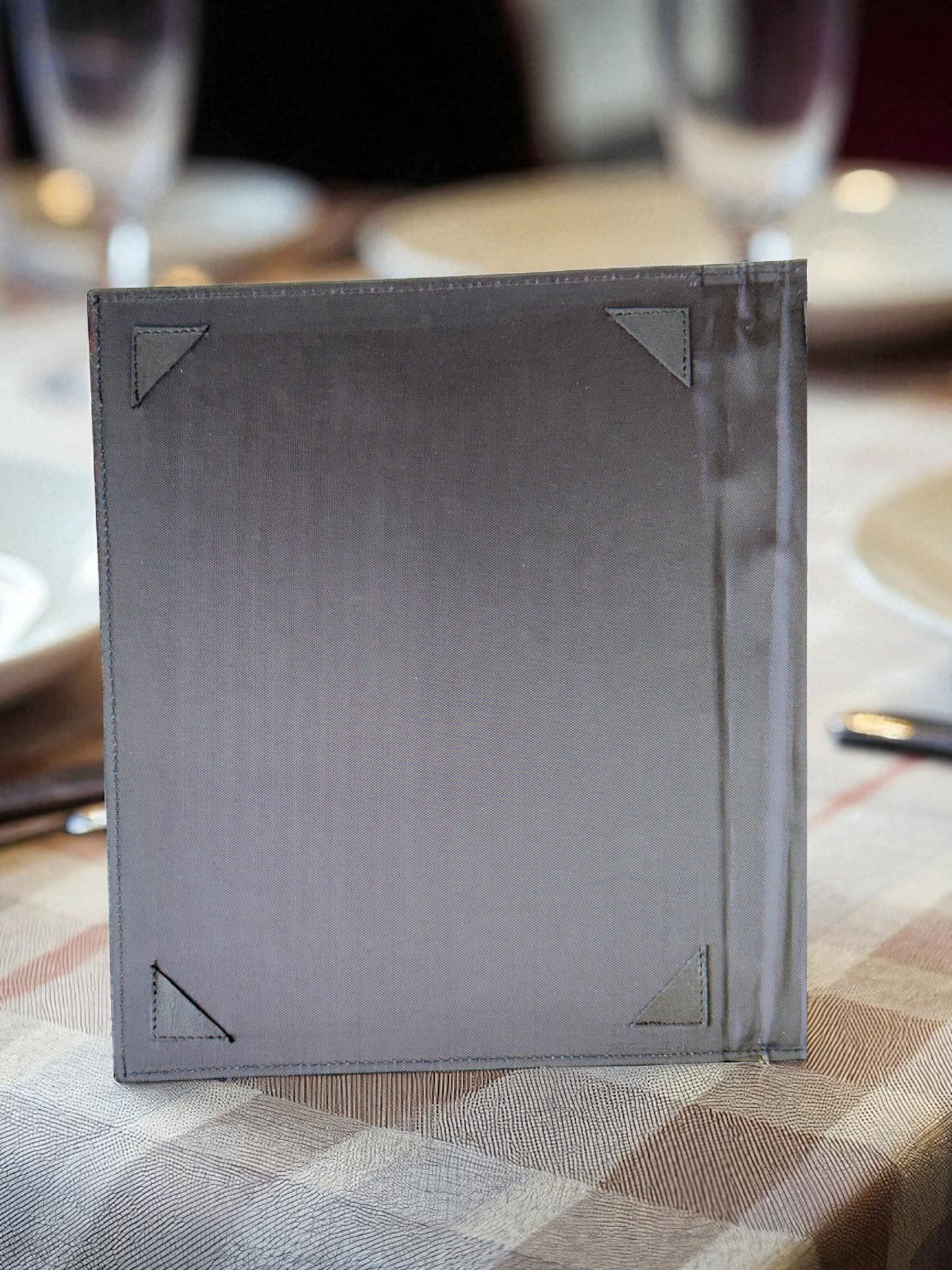 Porta menus 3 pzs bares restaurante cuero genuino