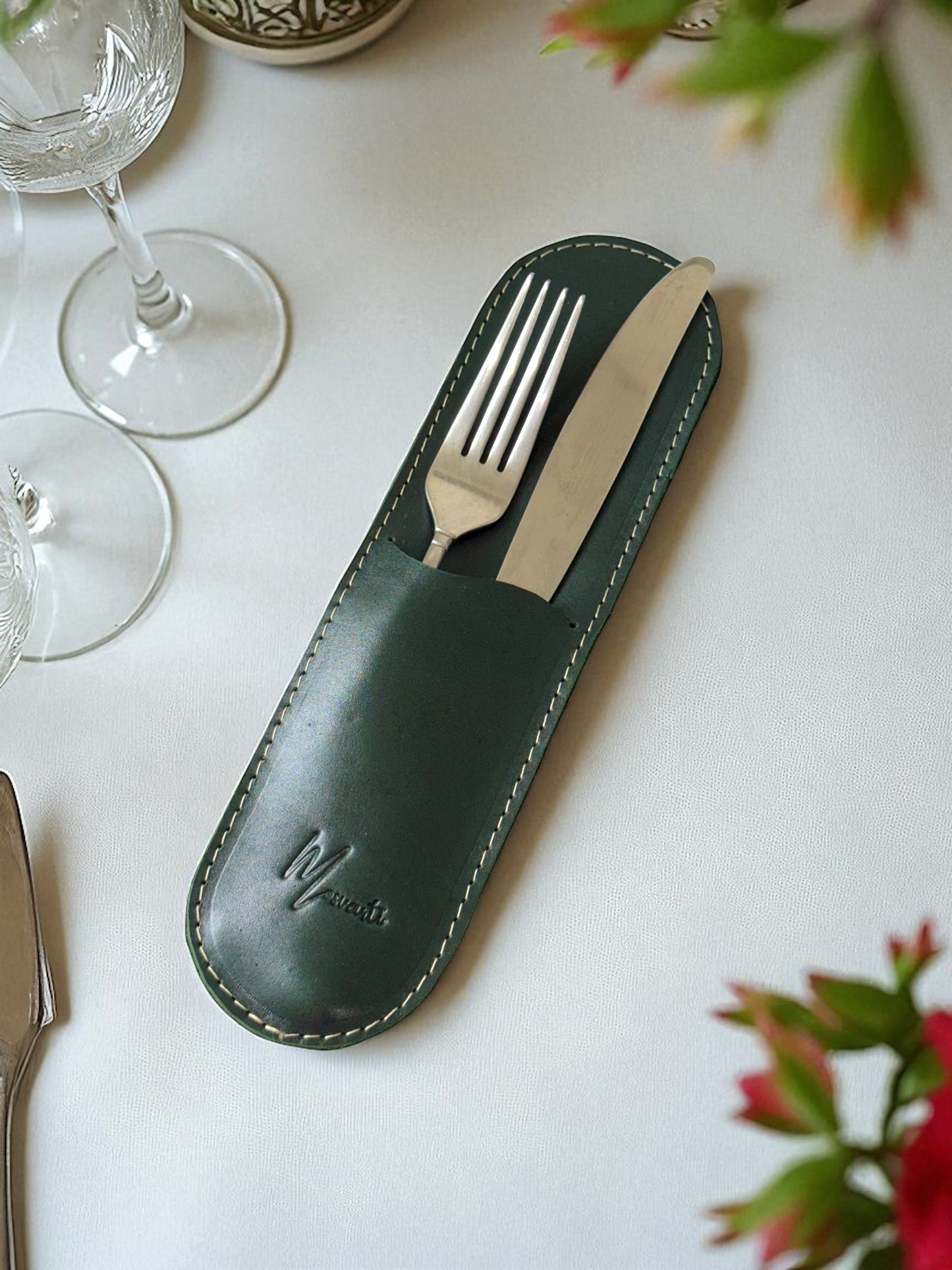 Estuche premium porta cubiertos, funda guarda cubiertos de Lujo mod 201