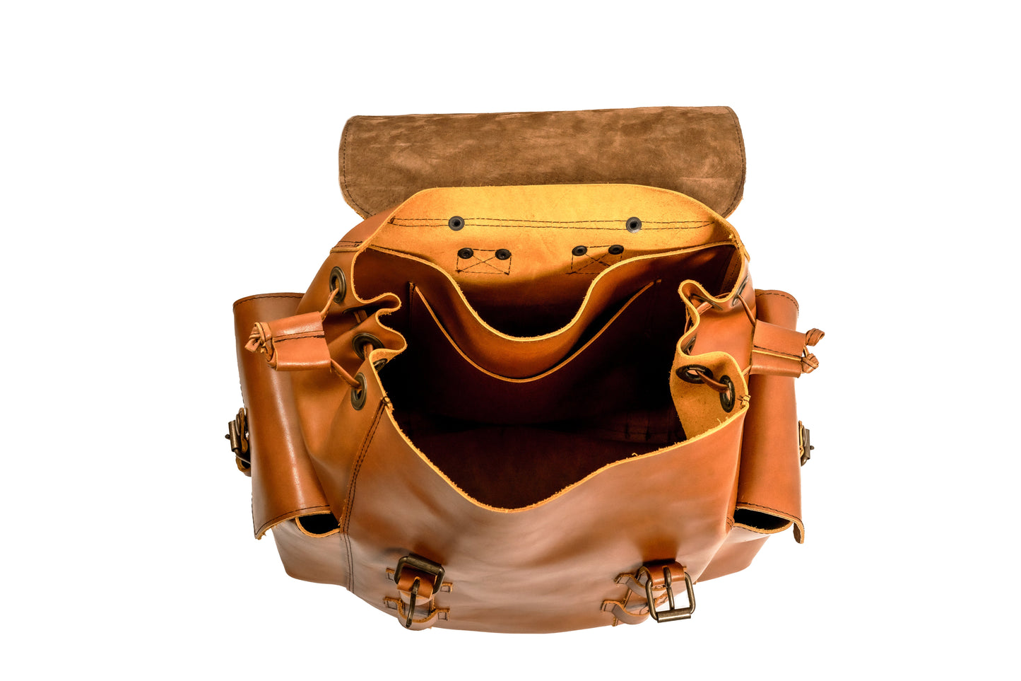 MOSVARTI Backpack Mod. Chicago Urban style cuero (pull up miel)