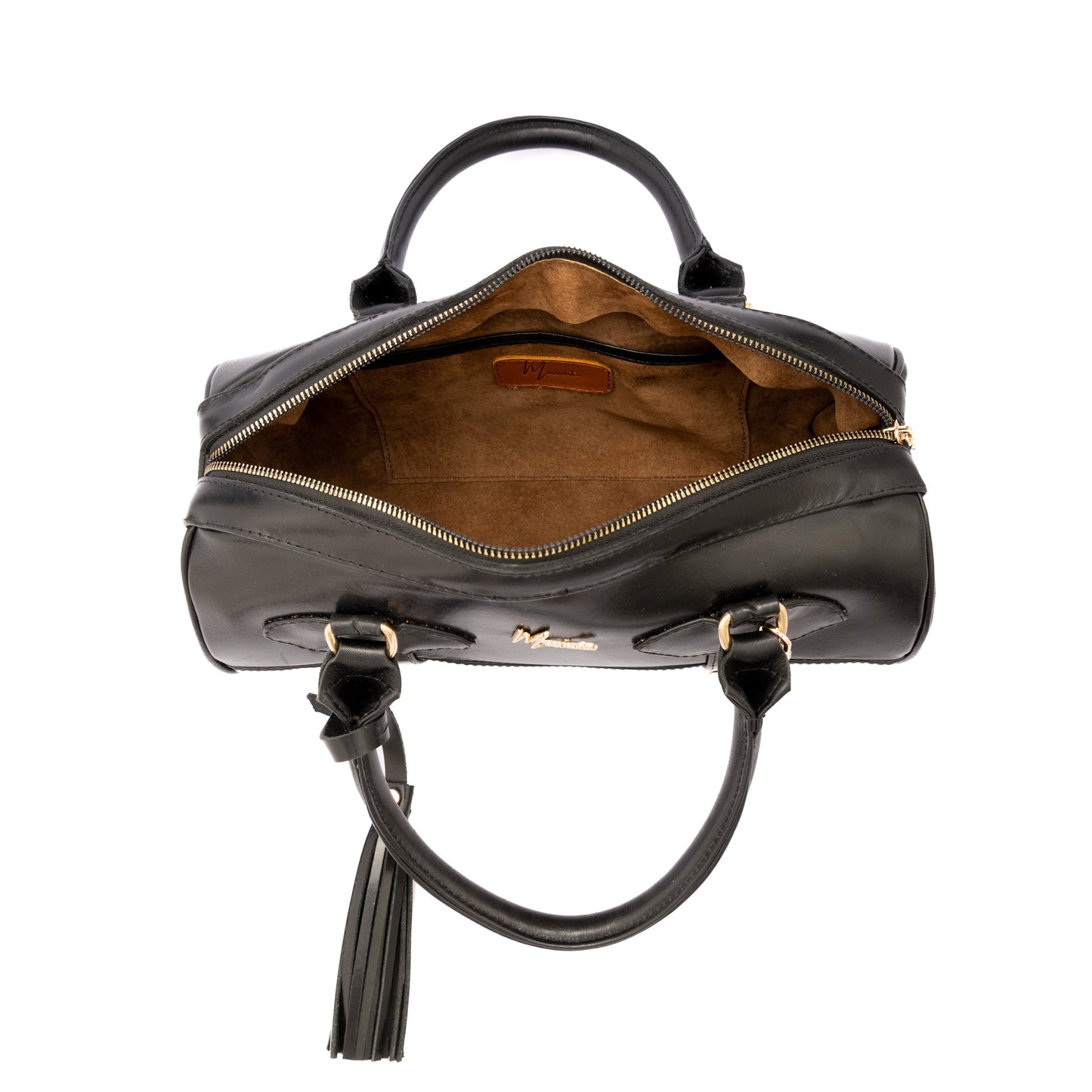 MOSVARTI Bolso Dama Cilindrico 100% Piel Mod duffle Praga (Pull up Negra)