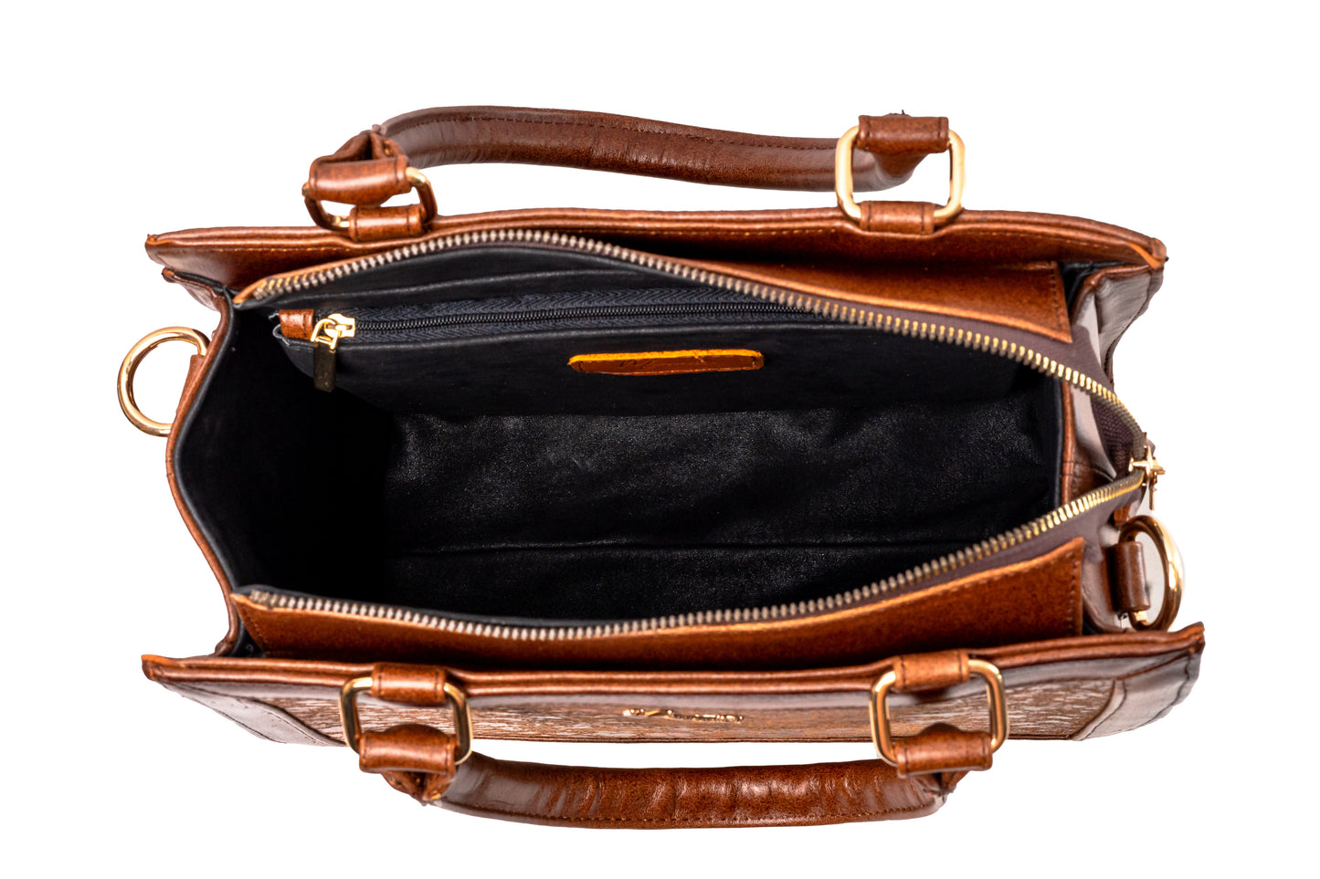 MOSVARTI Bolso Estilo Birkin Bovino krakelado Naranja Mod. Manhattan