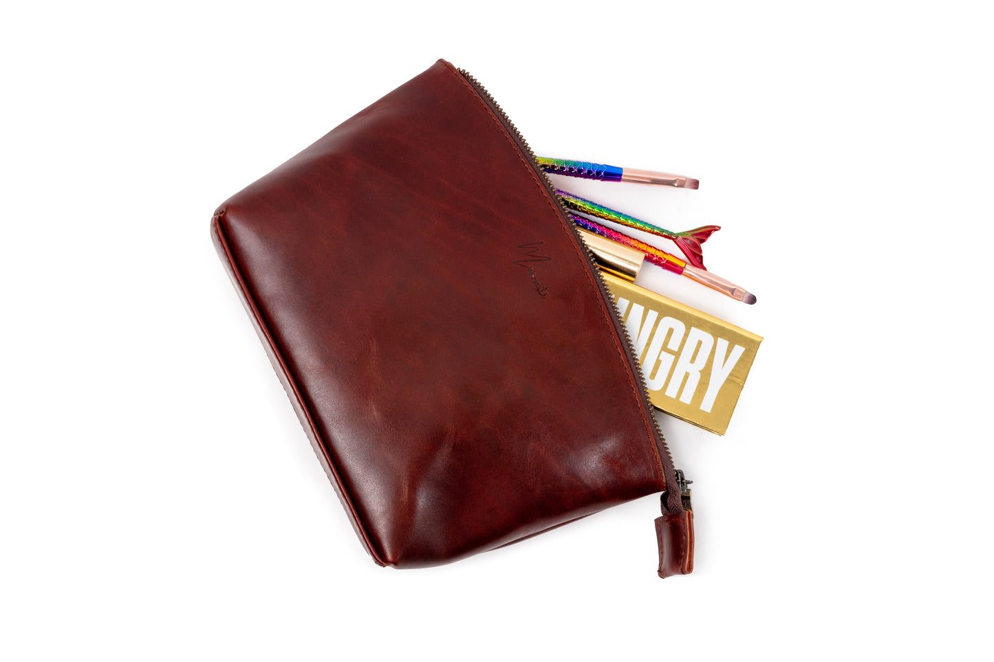 MOSVARTI Cosmetiquera 100% Piel Neceser Dama Para Accs. Berlin (Pull up Shedron)