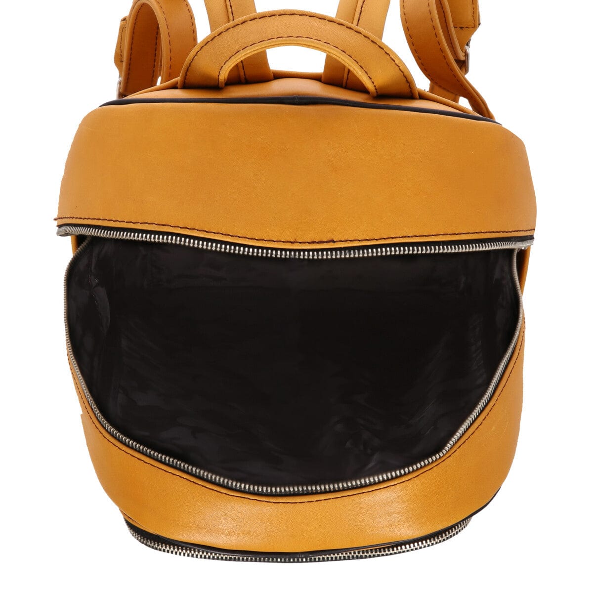 MOSVARTI Back pack Mod. Tokio Mochila clasica cuero Mostaza