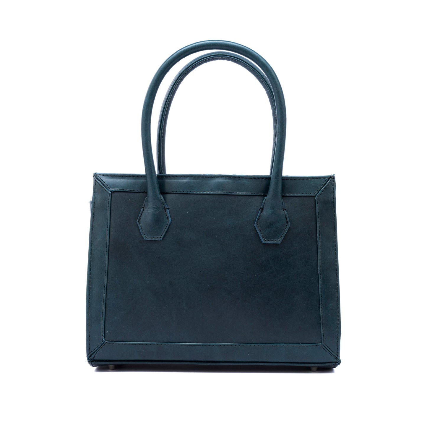 MOSVARTI Bolso Estilo Birkin Bovino krakelado Azul/ Pull Azul Mod. Manhattan