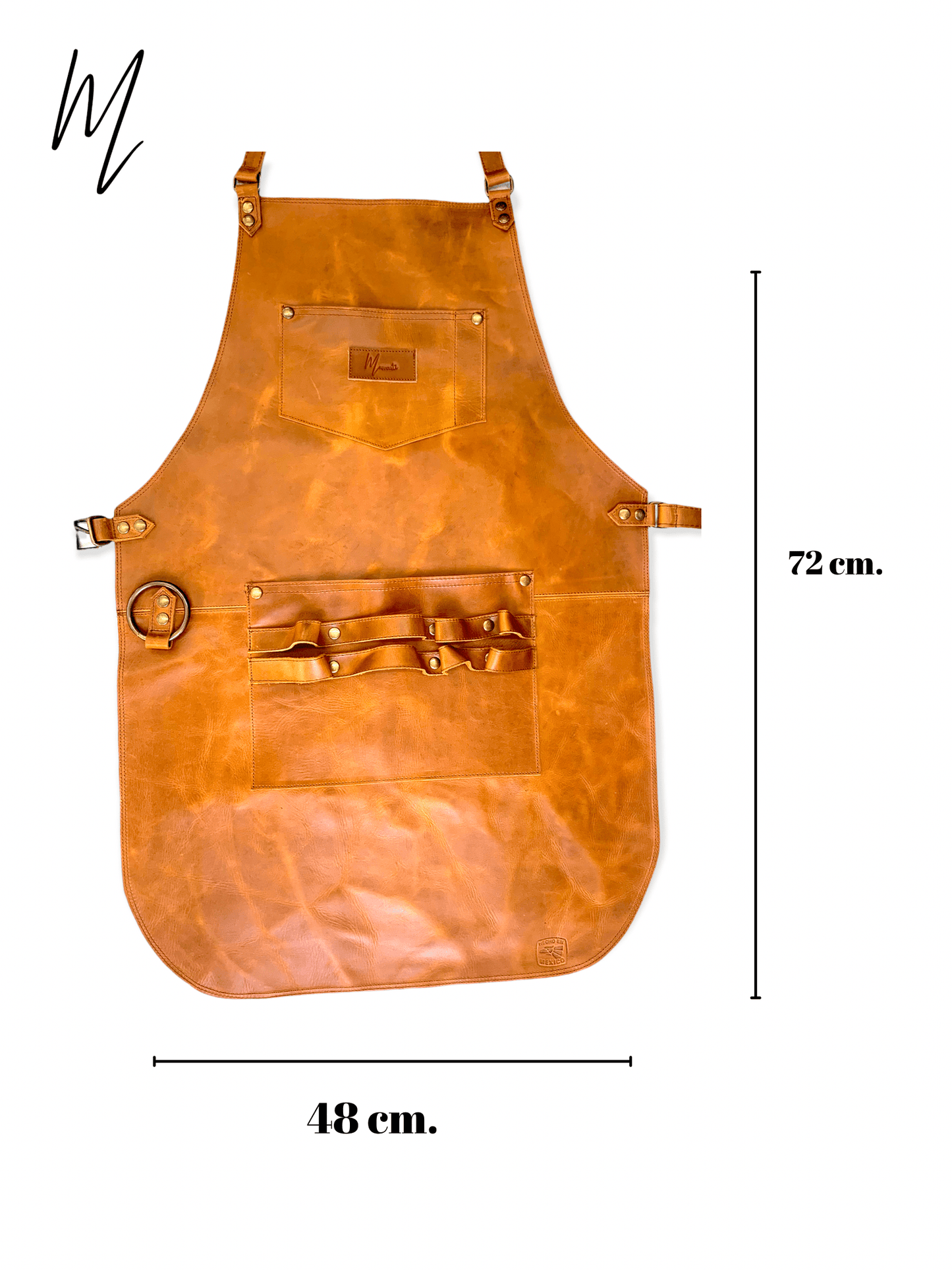 Mosvarti Mandil Piel 100% Genuina Mandil Parrillero Cuero Genuino (Krak Amarillo)