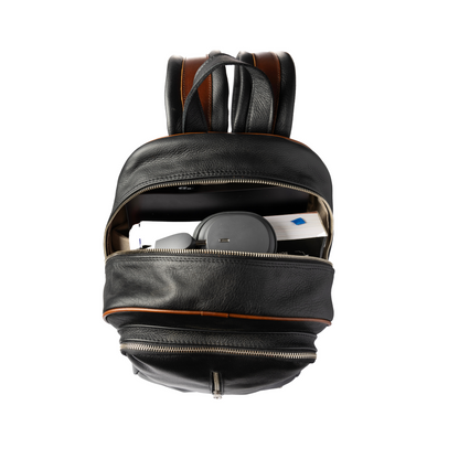 Back pack Mod. Tokio Mochila clasica Cuero floter Negro