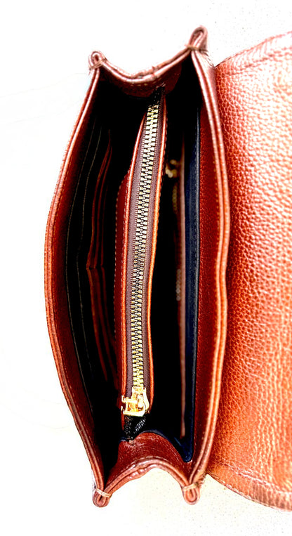 Bolso mod Alemania  pitón café lustrado