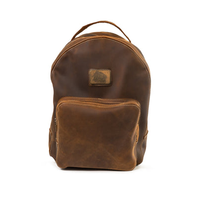 Back pack Mochila Urbana Clásica Cuero Crazy Café
