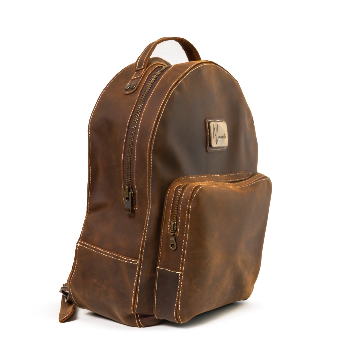 Back pack Mochila Urbana Clásica Cuero Crazy Café