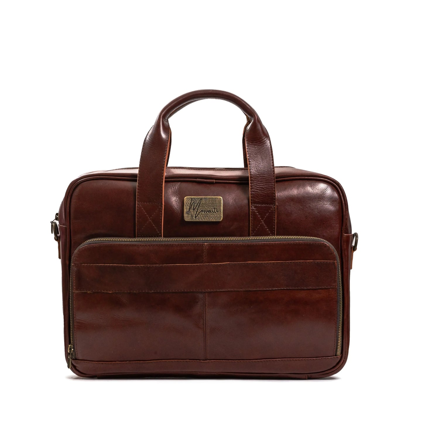 Maletin Portafolio 100% Cuero Mod. Brooklyn ( Pull up Shedron )