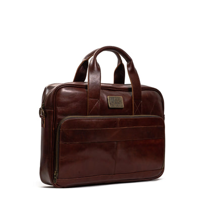 Maletin Portafolio 100% Cuero Mod. Brooklyn ( Pull up Shedron )