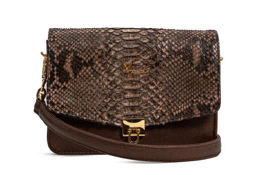 Bolso Crossbody  Marruecos 🐍 (Café Bi-tono)