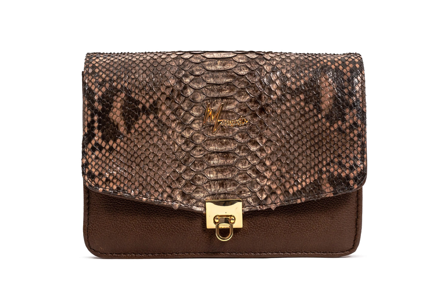 Bolso Crossbody  Marruecos 🐍 (Café Bi-tono)