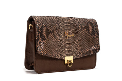 Bolso Crossbody  Marruecos 🐍 (Café Bi-tono)