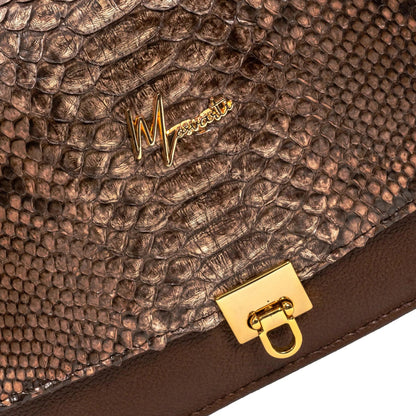 Bolso Crossbody  Marruecos 🐍 (Café Bi-tono)
