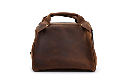 BOLSA BOX HERRAMIENTERA CUERO GENUINO  (CAFE/NARANA)