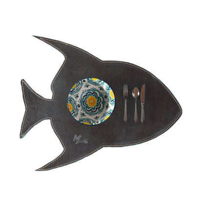 Manteleta rígida pescado| Plato base, salvamanteles figura  pez