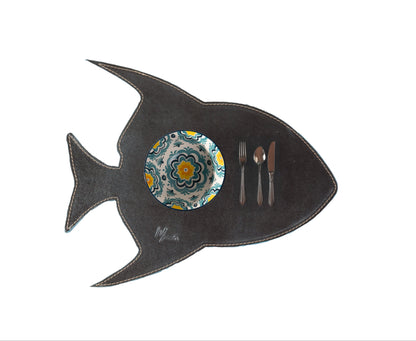 Manteleta rígida pescado| Plato base, salvamanteles figura  pez