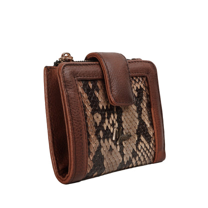 Cartera Dama con Aplic Pitón bitono lustrado mod Bolivia