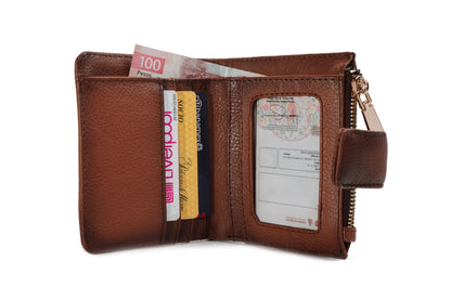 Cartera Dama con Aplic Pitón bitono lustrado mod Bolivia