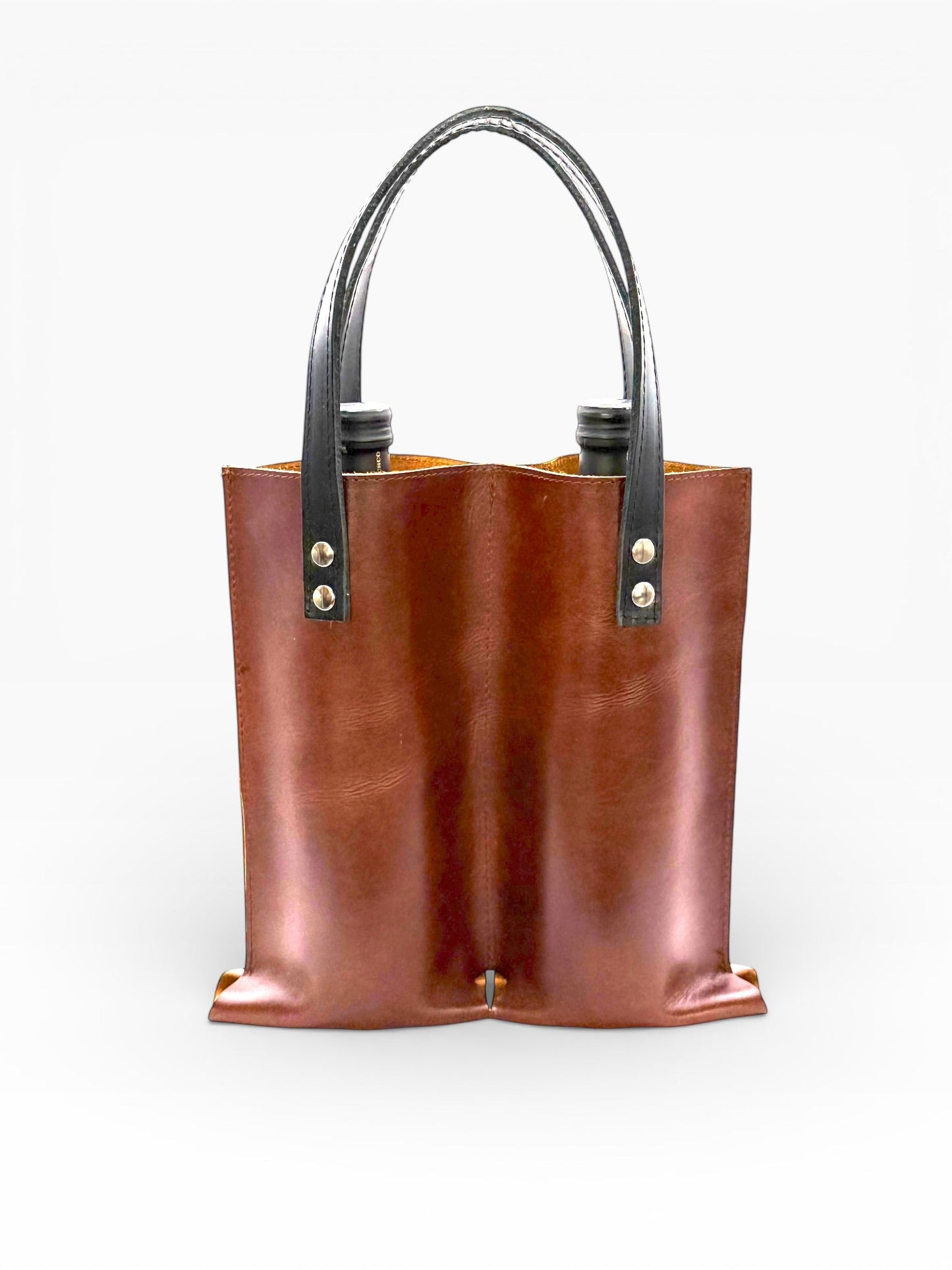 Bolsa Mosvarti porta botellas doble de cuero mayoreo