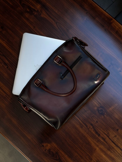 Portafolio Mosvarti de Cuero para Laptop 19” Mod Seúl *Roble
