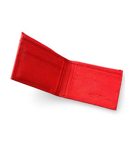 Cartera caballero con tarjetero Desmontable Mod. ROMA *Rojo*