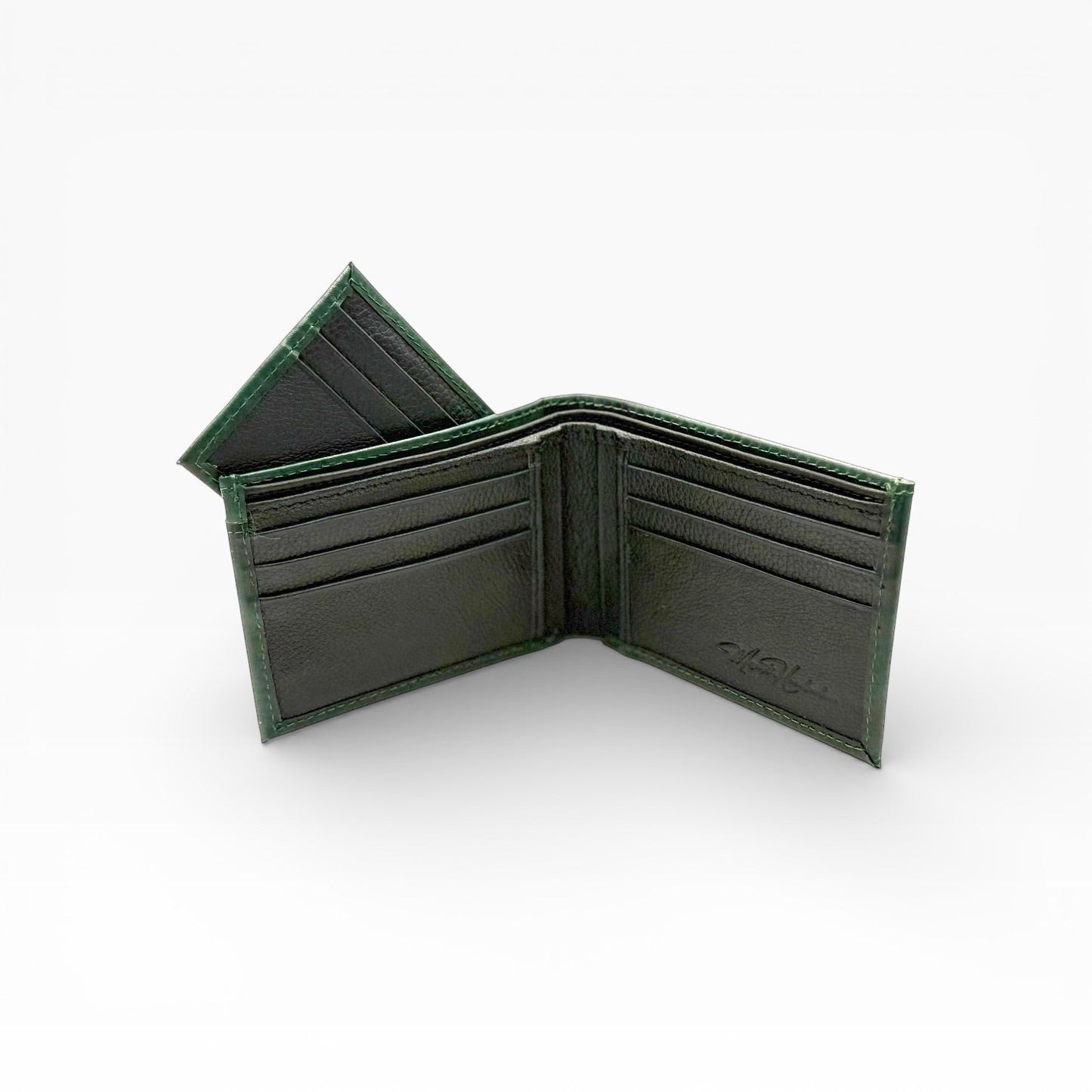Cartera caballero con tarjetero Desmontable Mod. ROMA *Verde/Negro*