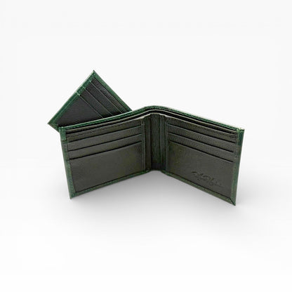 Cartera caballero con tarjetero Desmontable Mod. ROMA *Verde/Negro*