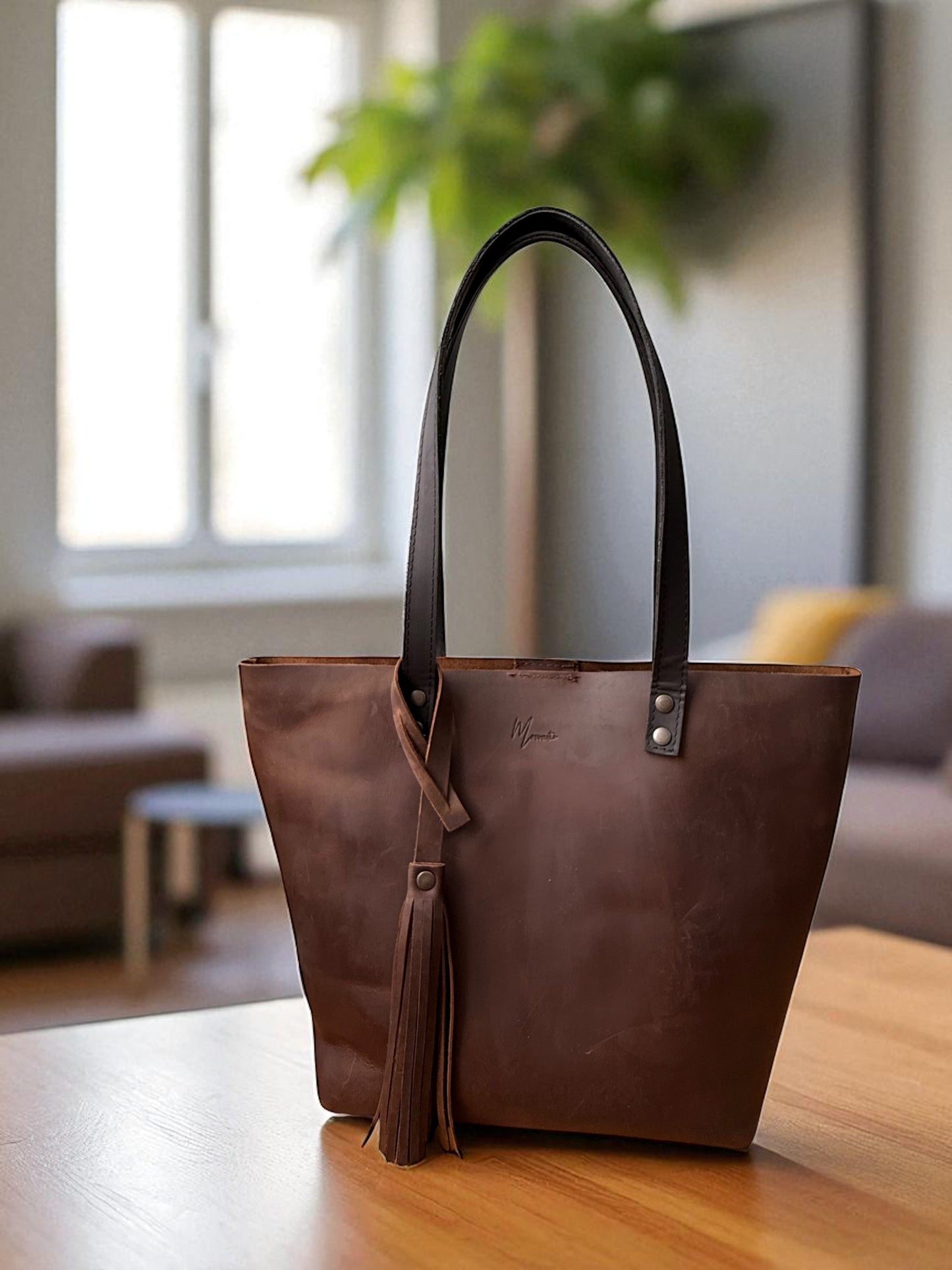 Tote Cuero Praga Plus+ Crazy Café Doble Vista + 💄Cosmetiquera 👝 Gratis!!