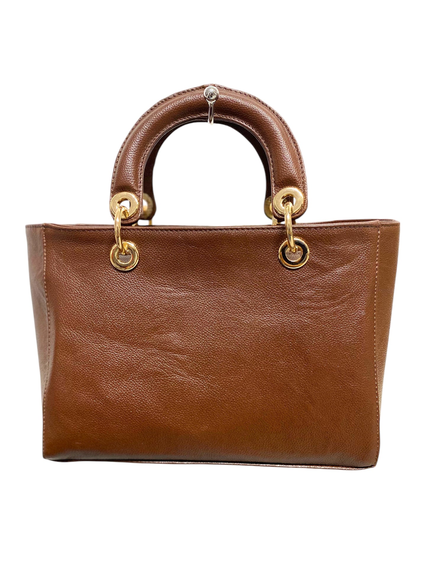 Bolso Tipo kelly mod. Viena Pitón Coñac