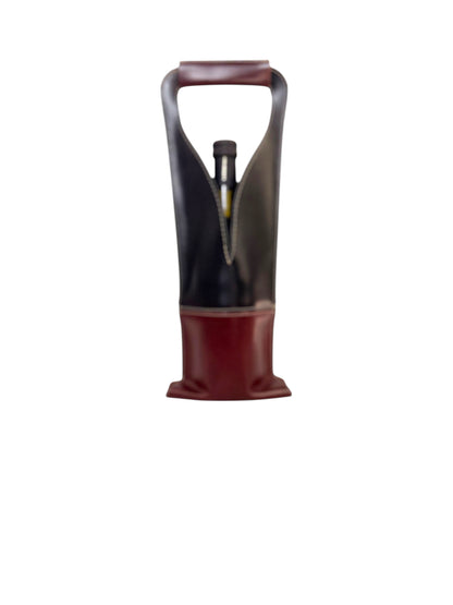 Bolsa de vino de cuero Multi color Mod. (Merlot) Pull Shedron /Pull Negro