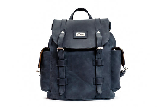 MOSVARTI Backpack Mod. Chicago Urban style cuero (crazy azul)