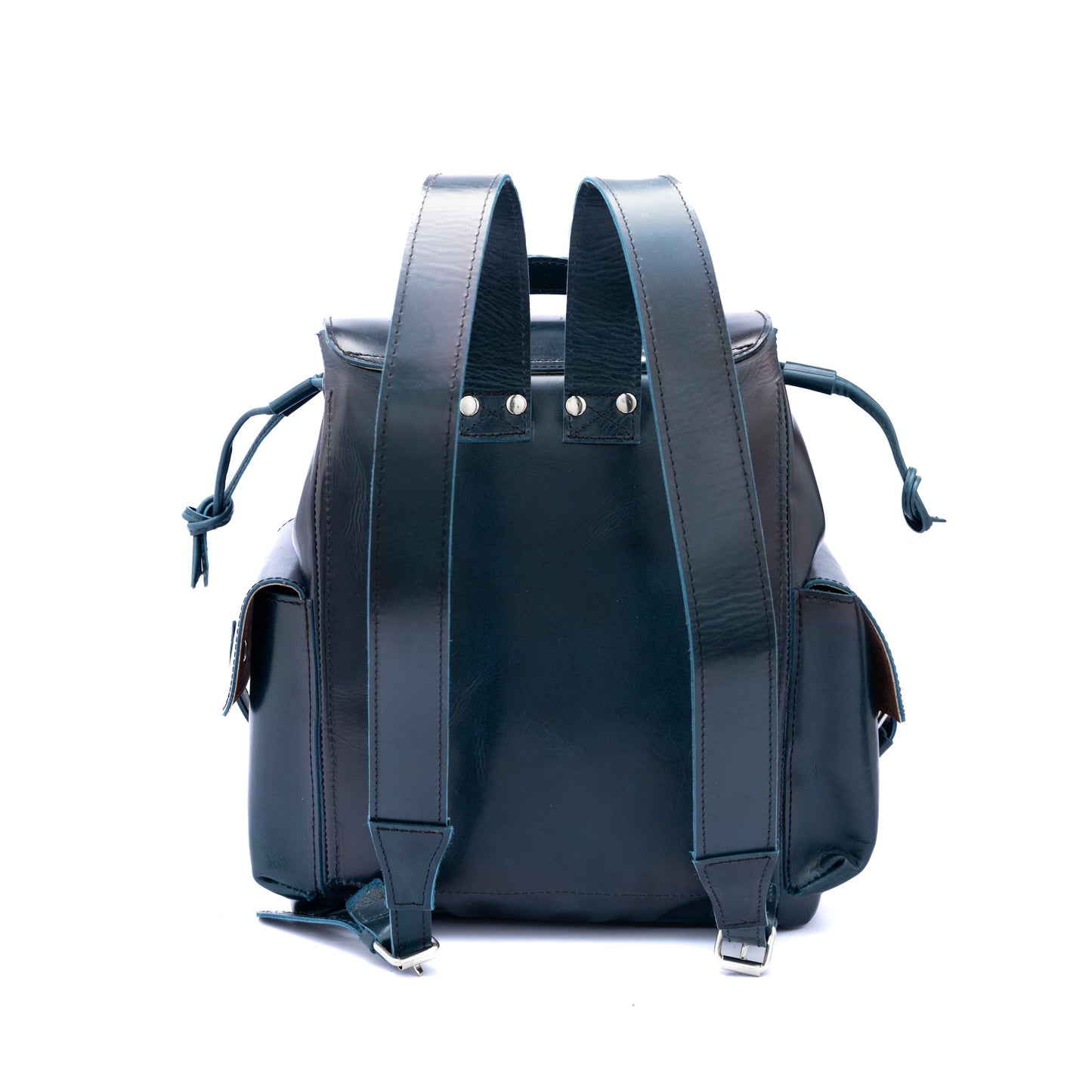 MOSVARTI Backpack Mod. Chicago Urban style cuero (Pull Azul)