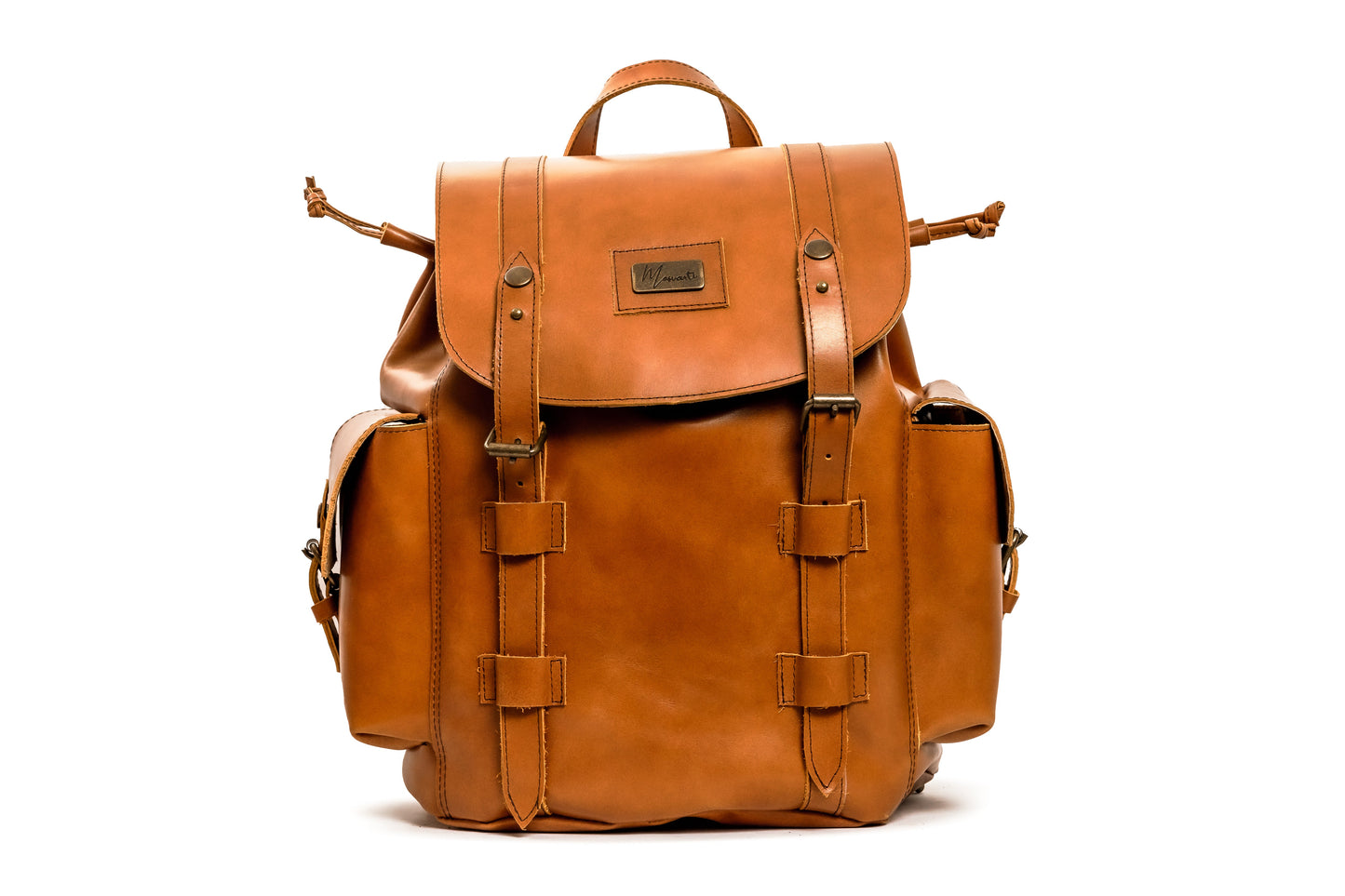 MOSVARTI Backpack Mod. Chicago Urban style cuero (pull up miel)