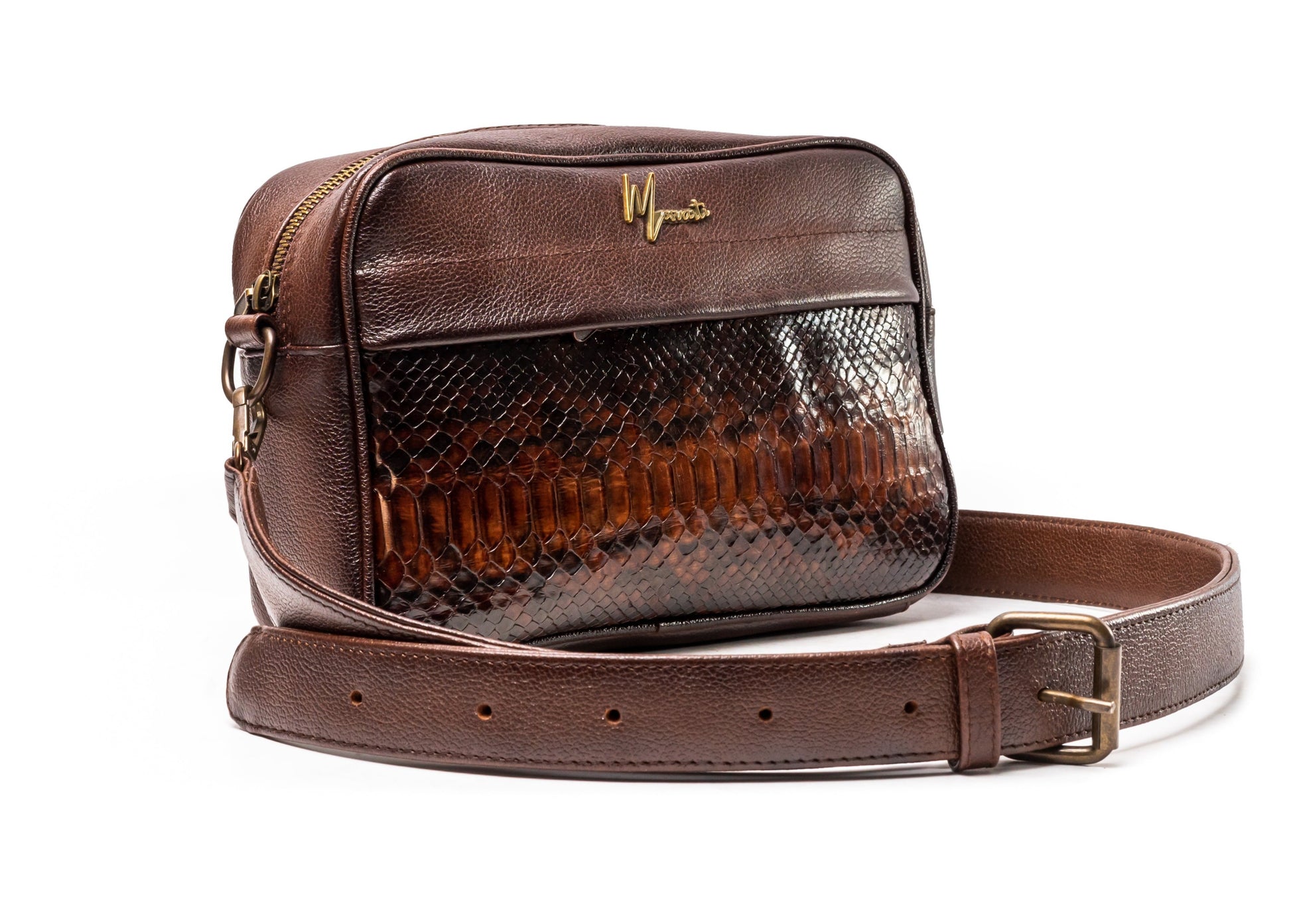 MOSVARTI bandol BANDOLERA Mod Matew Frente piton Café cuerpo flotter café