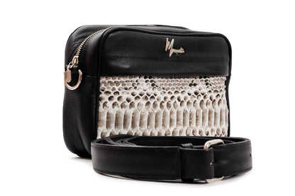 MOSVARTI bandol BANDOLERA Mod Matew Frente piton Natural cuerpo flotter negro