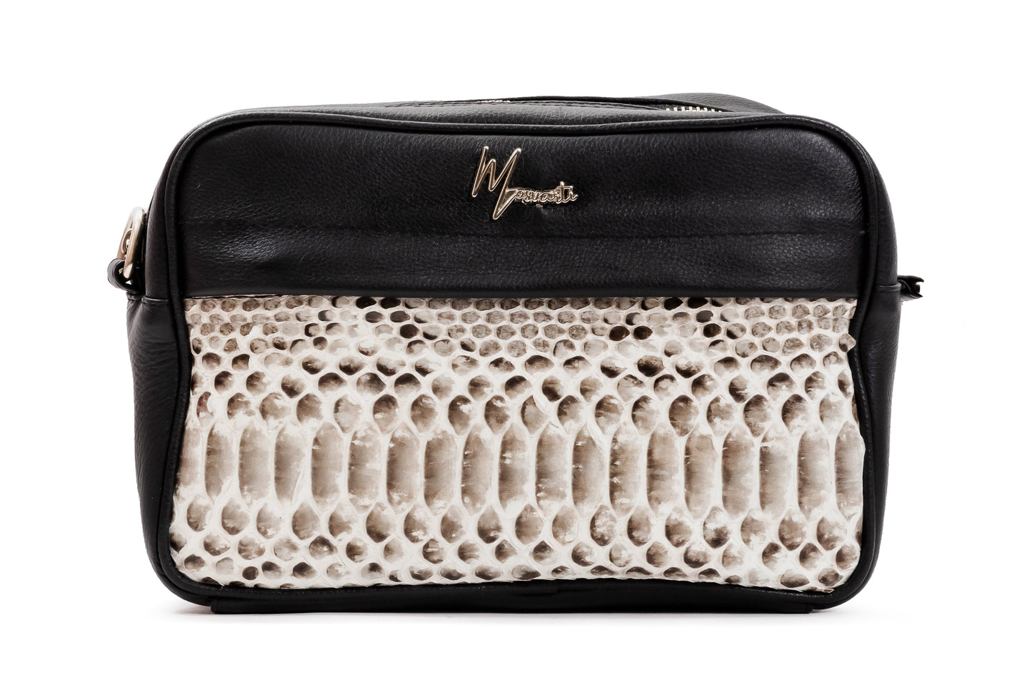 MOSVARTI bandol BANDOLERA Mod Matew Frente piton Natural cuerpo flotter negro