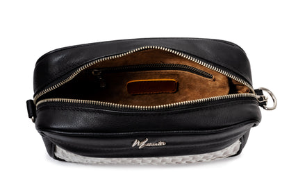 MOSVARTI bandol BANDOLERA Mod Matew Frente piton Natural cuerpo flotter negro