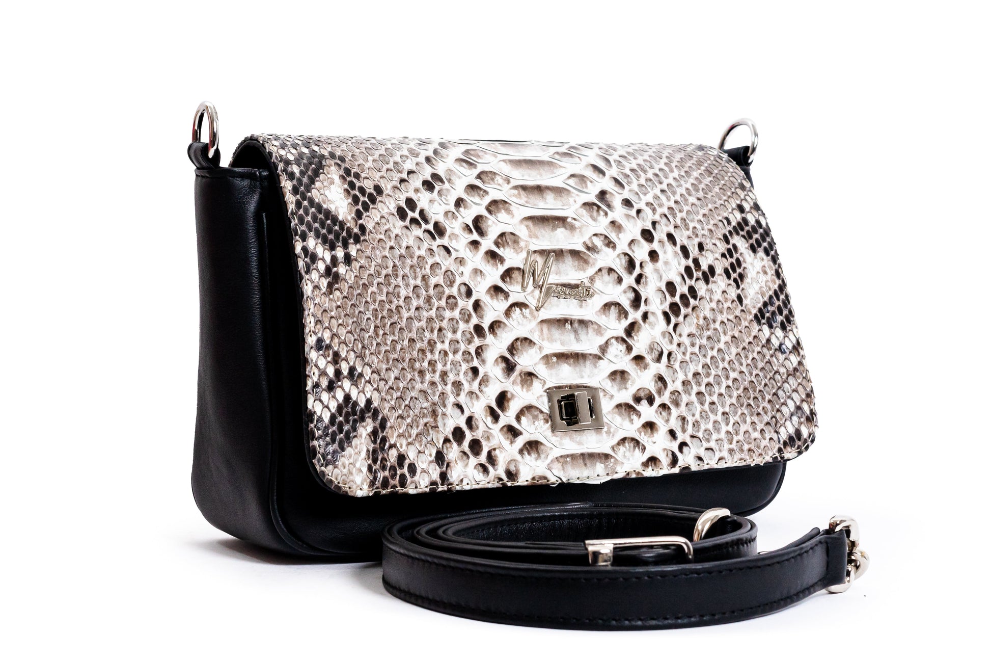 MOSVARTI Bolso Crossbody  🐍 (blanco)