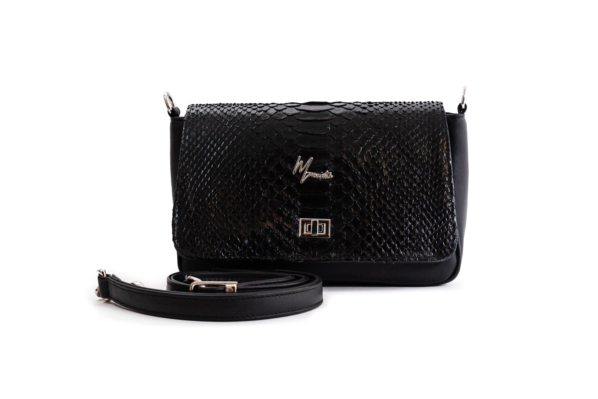 MOSVARTI Bolso Crossbody  🐍 (Negro)
