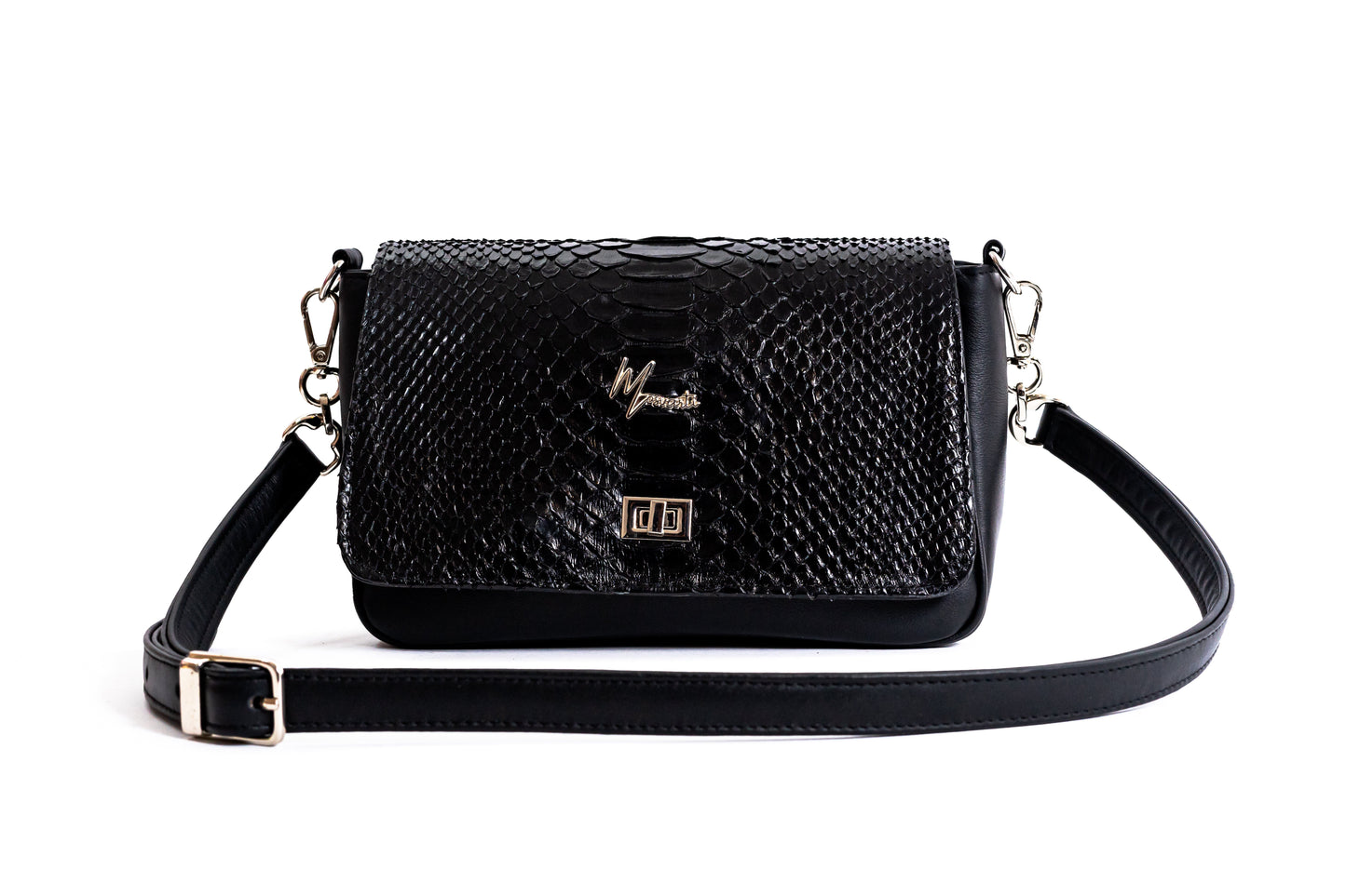 MOSVARTI Bolso Crossbody  🐍 (Negro)
