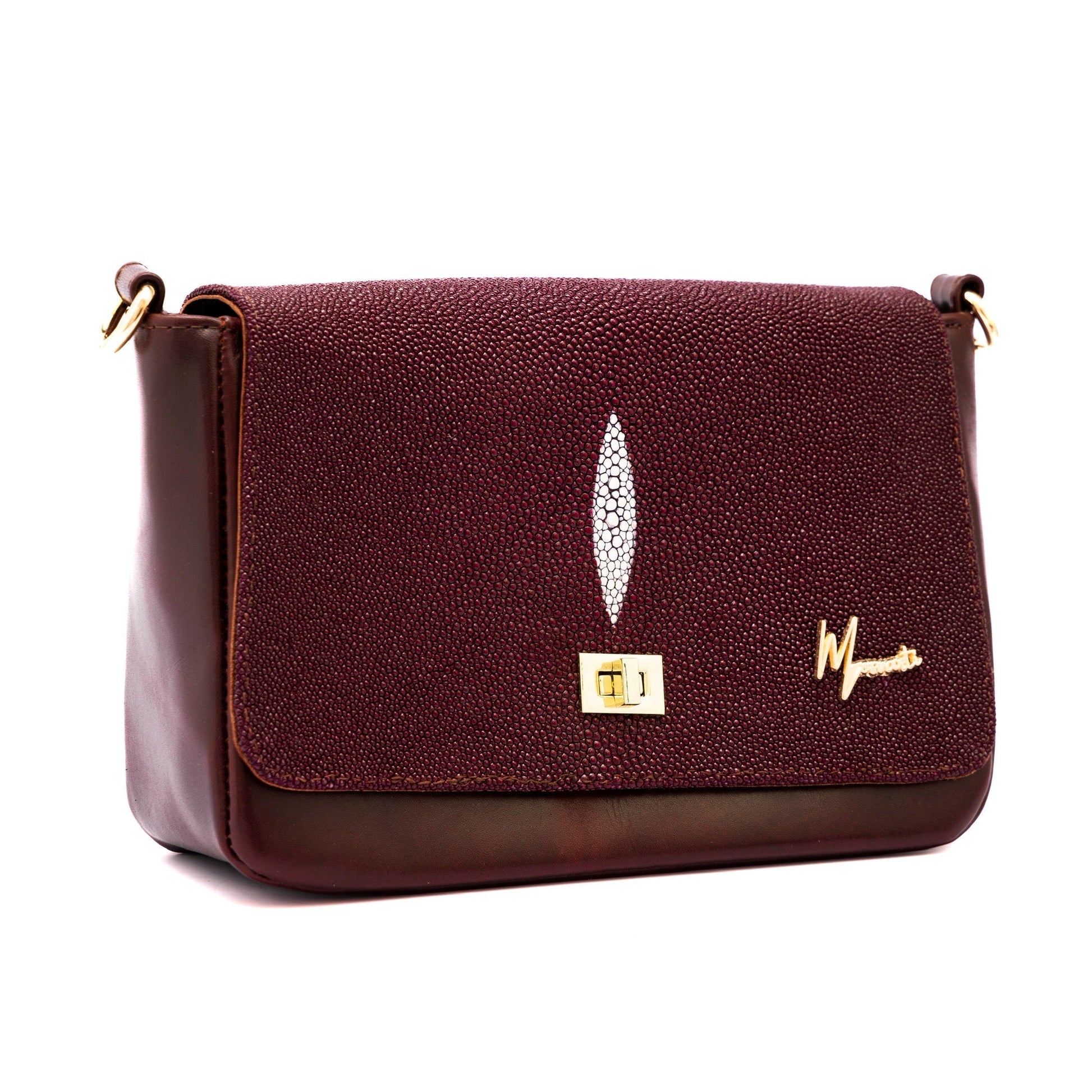 MOSVARTI Bolso Crossbody  Sensation Mantaraya Reyna ( Color Vino)