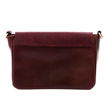 MOSVARTI Bolso Crossbody  Sensation Mantaraya Reyna ( Color Vino)