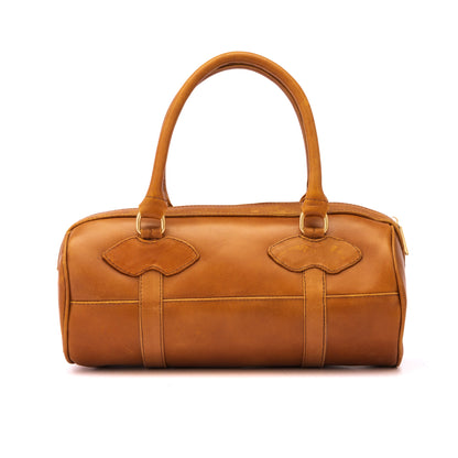 MOSVARTI Bolso Dama Cilindrico 100% Piel Mod duffle Praga (Pull up Crazy Miel)