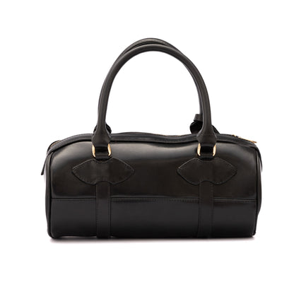 MOSVARTI Bolso Dama Cilindrico 100% Piel Mod duffle Praga  (Pull up Negra)