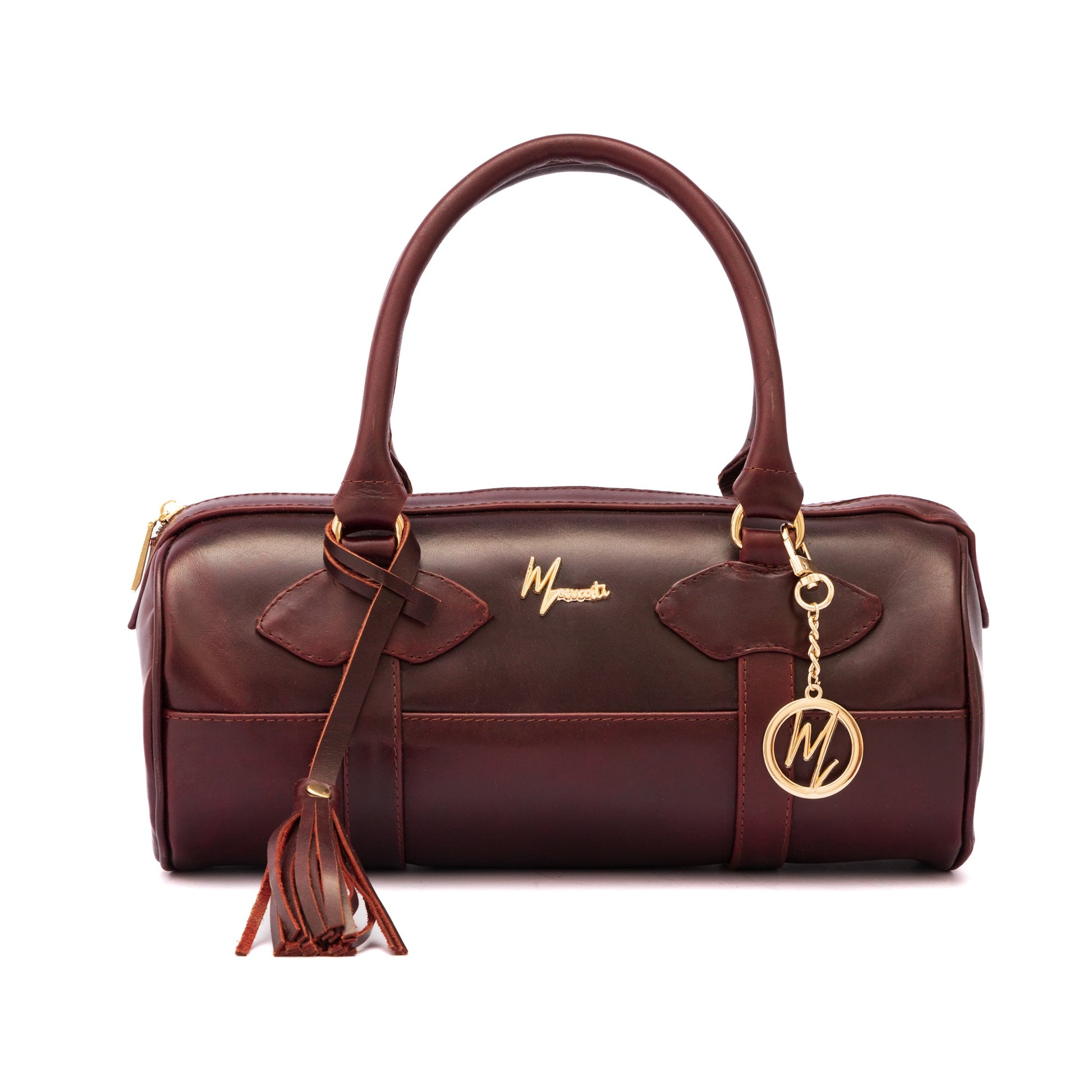 MOSVARTI Bolso Dama Cilindrico 100% Piel Mod duffle Praga  (Pull up Shedron)