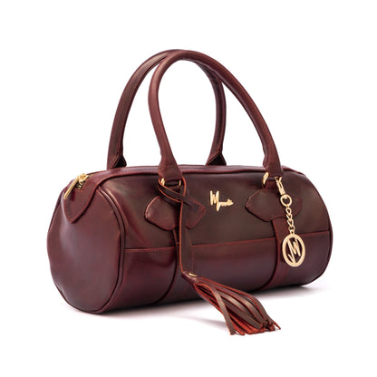 MOSVARTI Bolso Dama Cilindrico 100% Piel Mod duffle Praga  (Pull up Shedron)