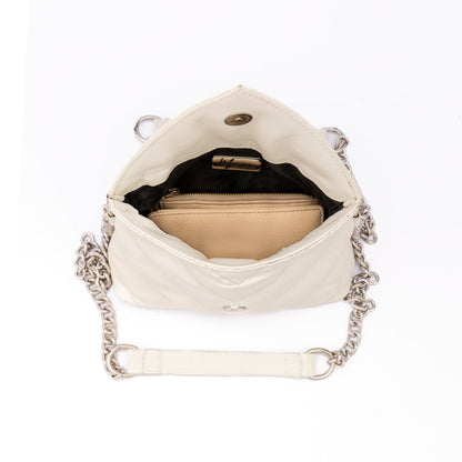 MOSVARTI Bolsos, billeteras y estuches Bolso de hombro cross body Piel genuina acolchado tipo sobre Mod. Italia (Blanco)