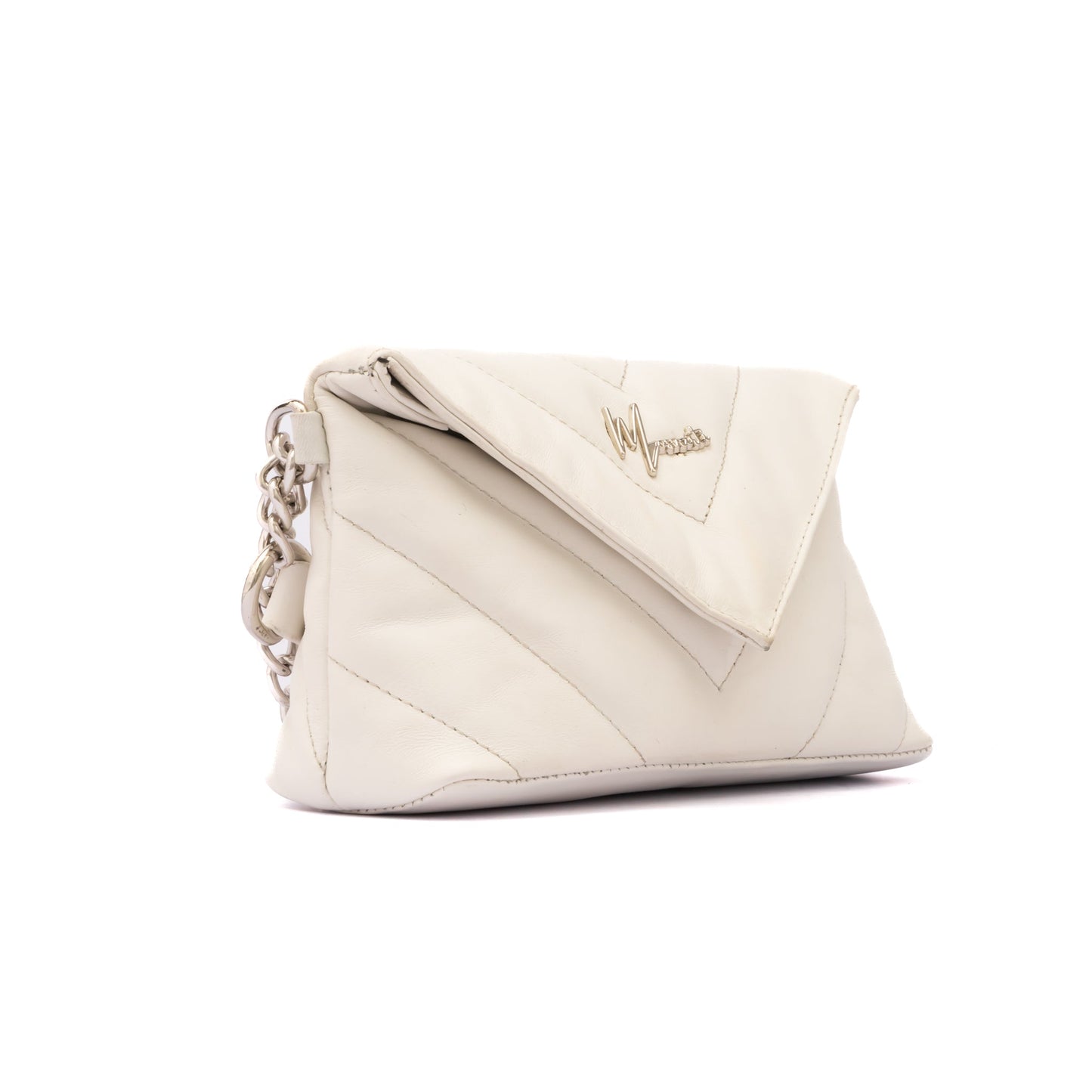 MOSVARTI Bolsos, billeteras y estuches Bolso de hombro cross body Piel genuina acolchado tipo sobre Mod. Italia (Blanco)